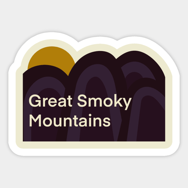 The Great Smoky Mountains Sticker by Obstinate and Literate